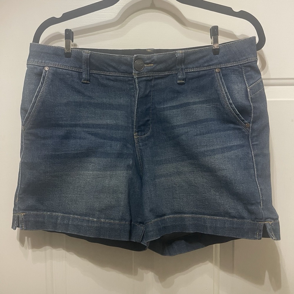 One5One Women's Denim Shorts Size 8/29 Blue Jean Button Casual